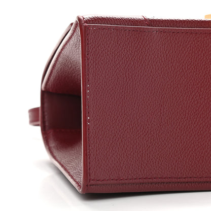 Balenciaga Grained Calfskin Small Hourglass Top Handle Bag Dark Red 7 of 10