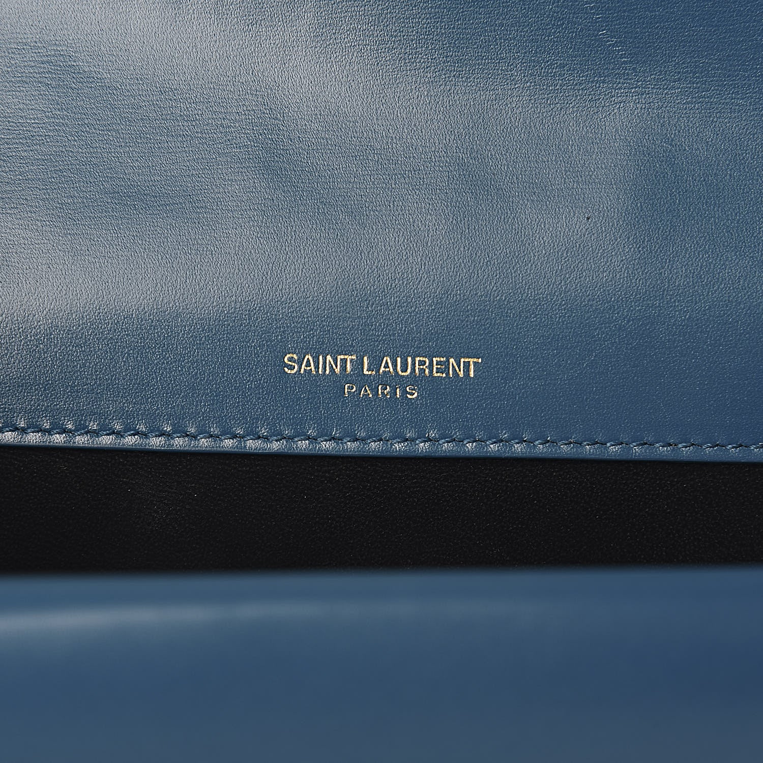 Saint Laurent Smooth Calfskin Monogram Medium Sulpice Shoulder Bag Deep Sea 6 of 10