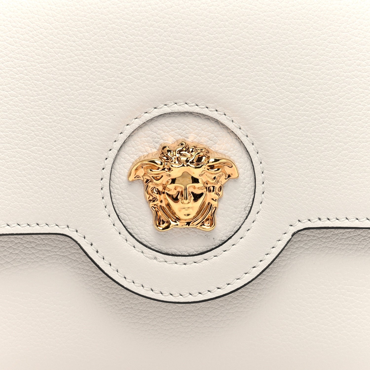 Versace Grained Calfskin La Medusa Crossbody Bag White 6 of 8