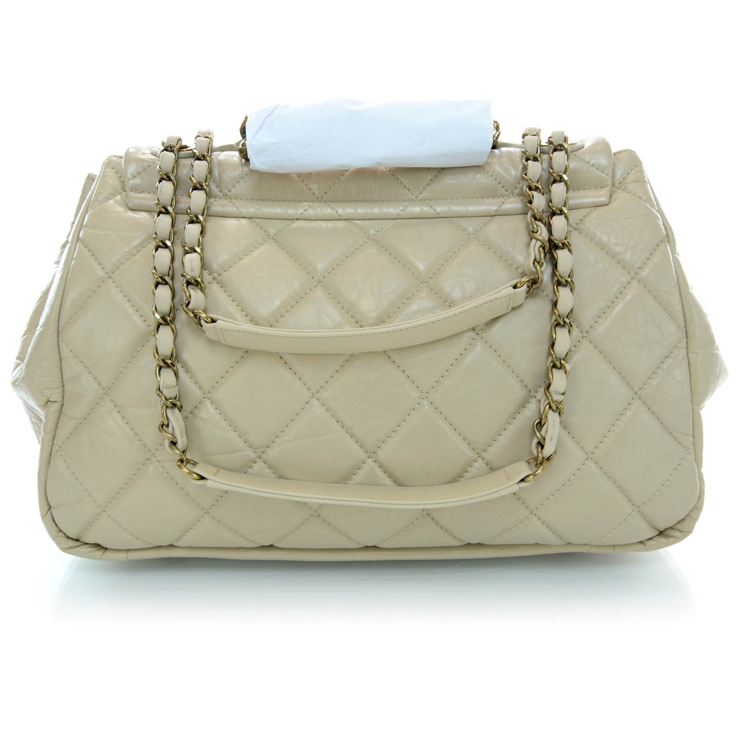 Calfskin Large Pondichery Flap Beige