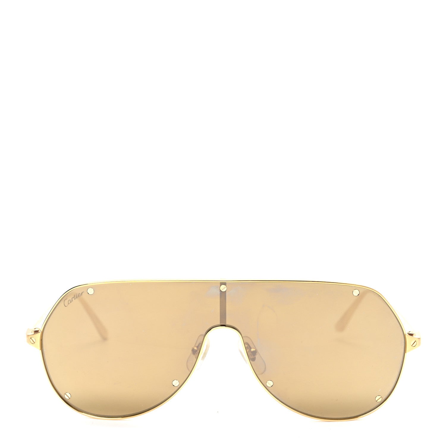Cartier Santos De Cartier Sunglasses Gold Black 2 of 7