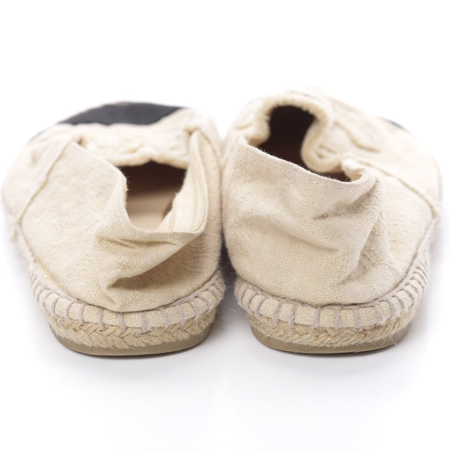 Linen CC Espadrilles 39 Beige Black