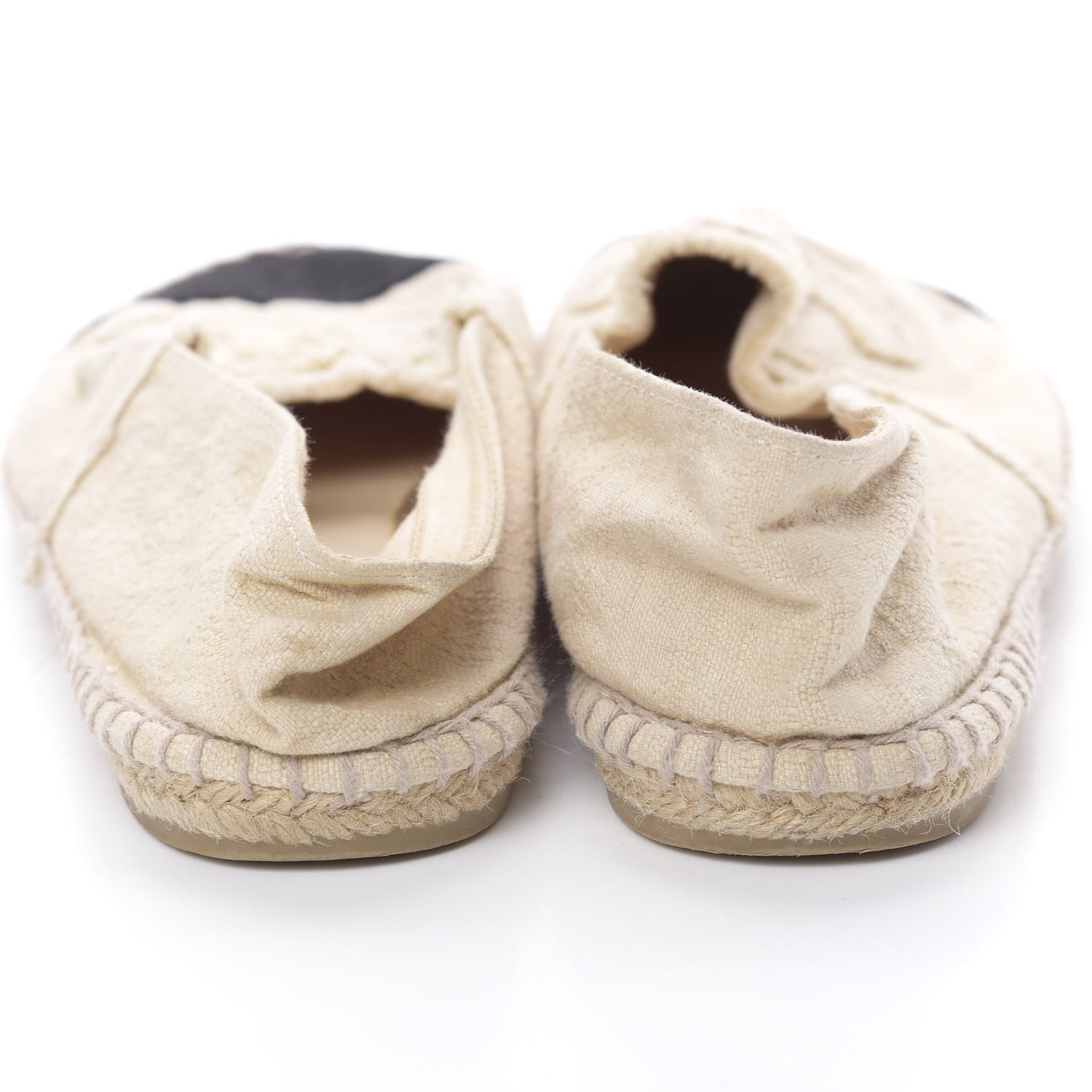 Chanel Linen CC Espadrilles 39 Beige Black 11 of 12