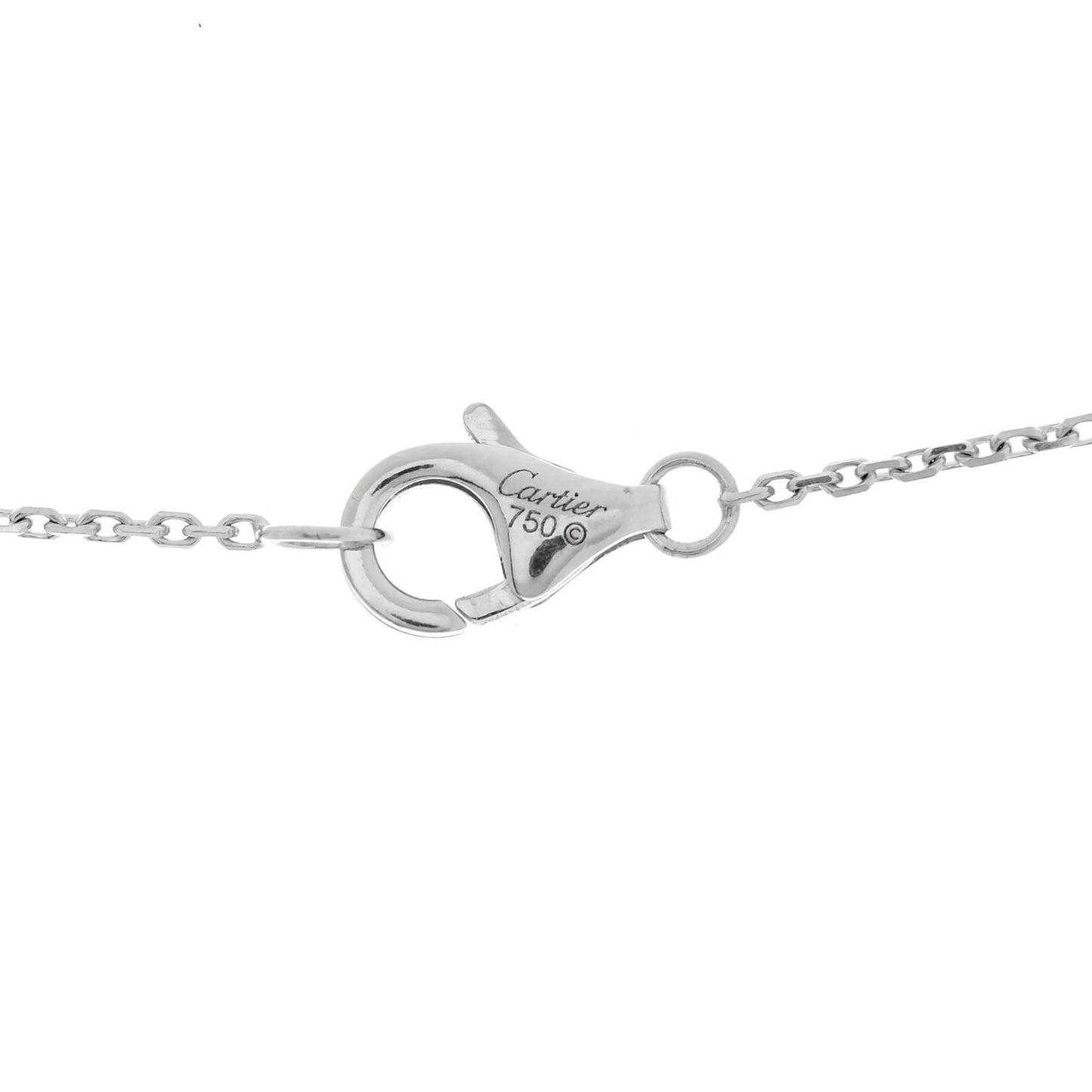 18K White Gold Black Ceramic Diamond Trinity Pendant Necklace