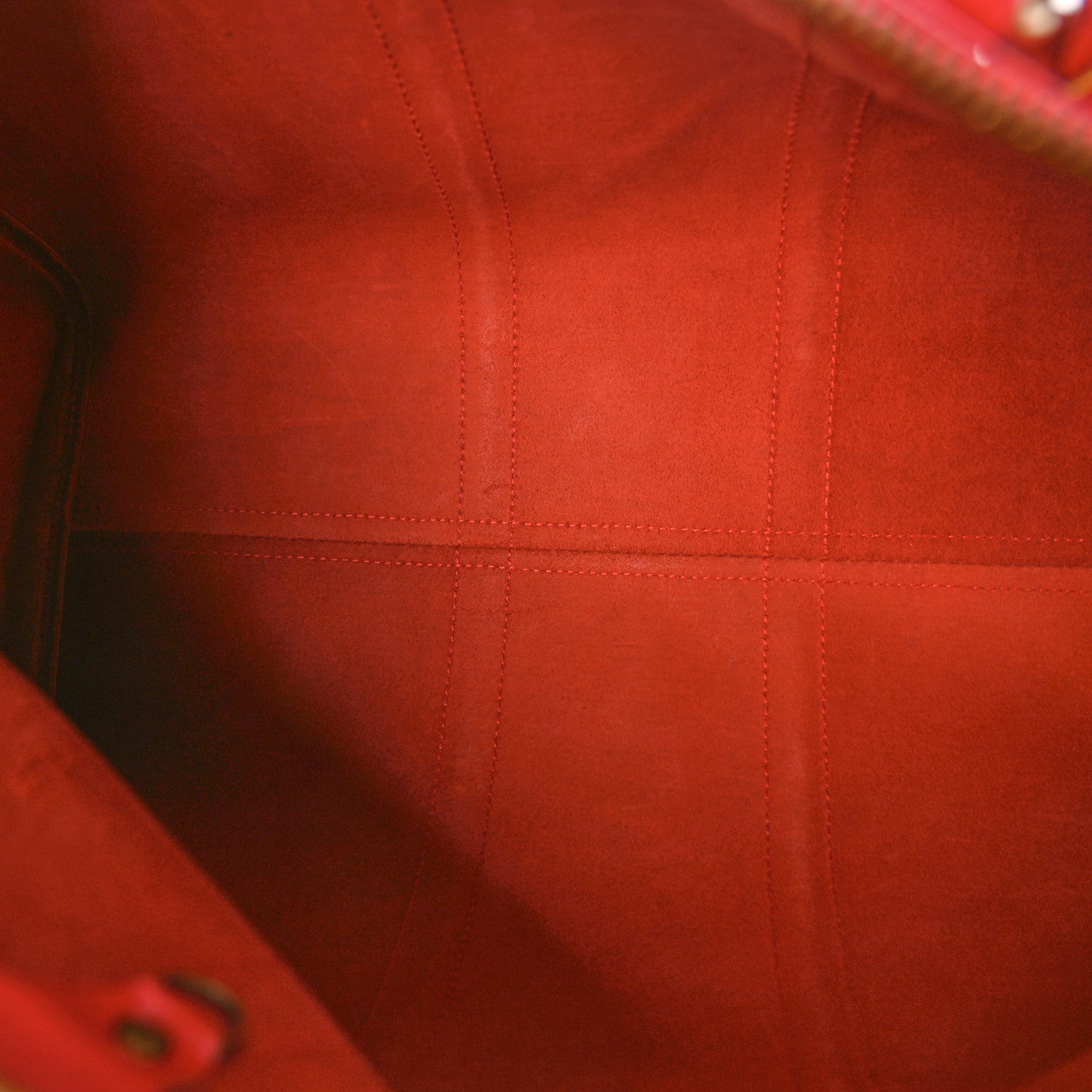 Louis Vuitton Epi Keepall 45 Castillan Red 5 of 10