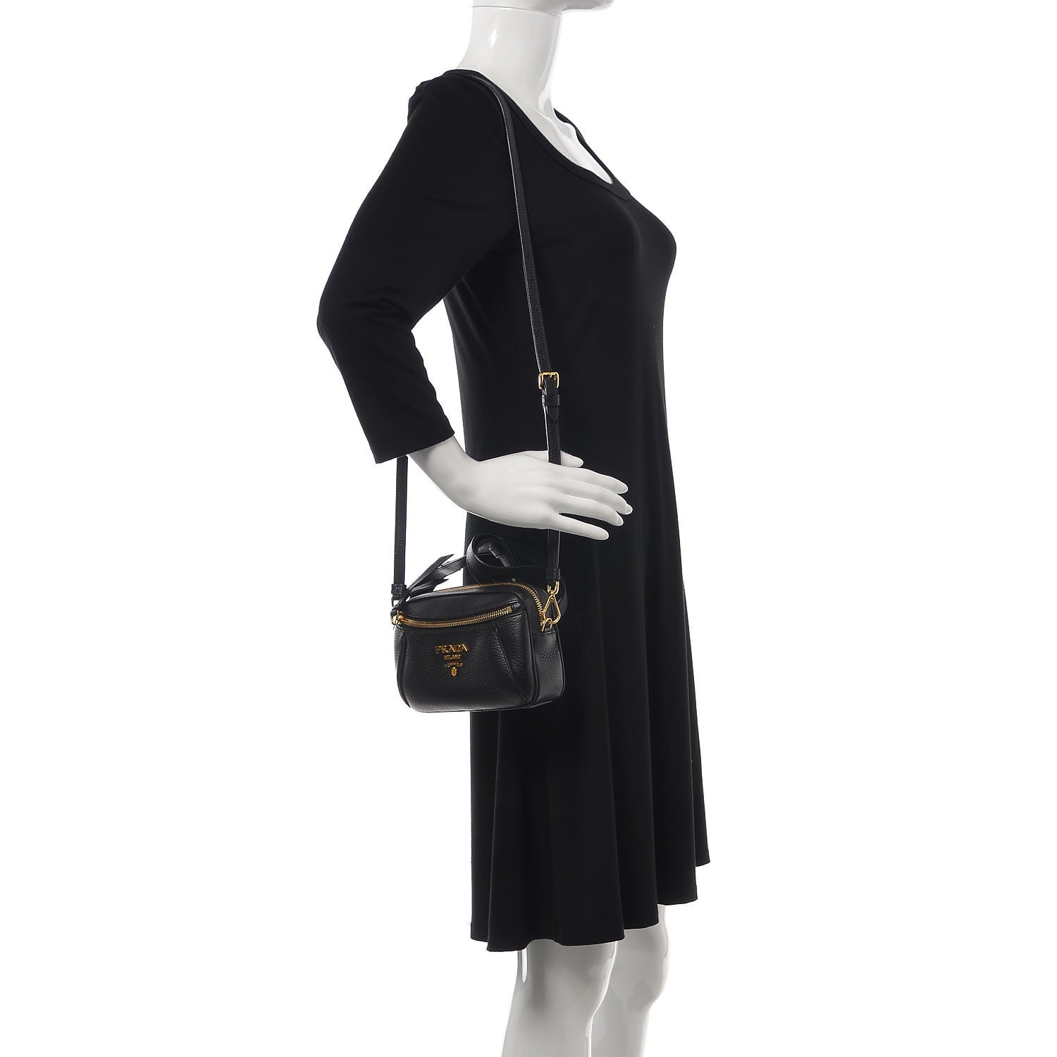 Prada Vitello Daino Belt Bag Black 2 of 9