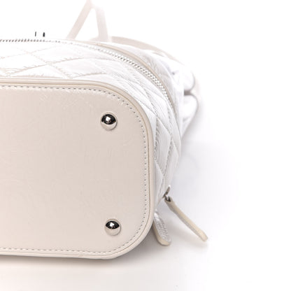 Chanel Crumpled Calfskin PVC Quilted Backpack White 10 of 11
