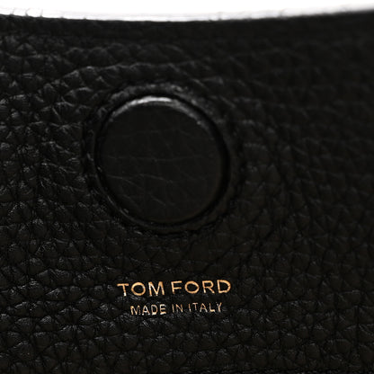 Tom Ford Pebbled Calfskin Small Alix Padlock Zip Hobo Bag Black 7 of 10