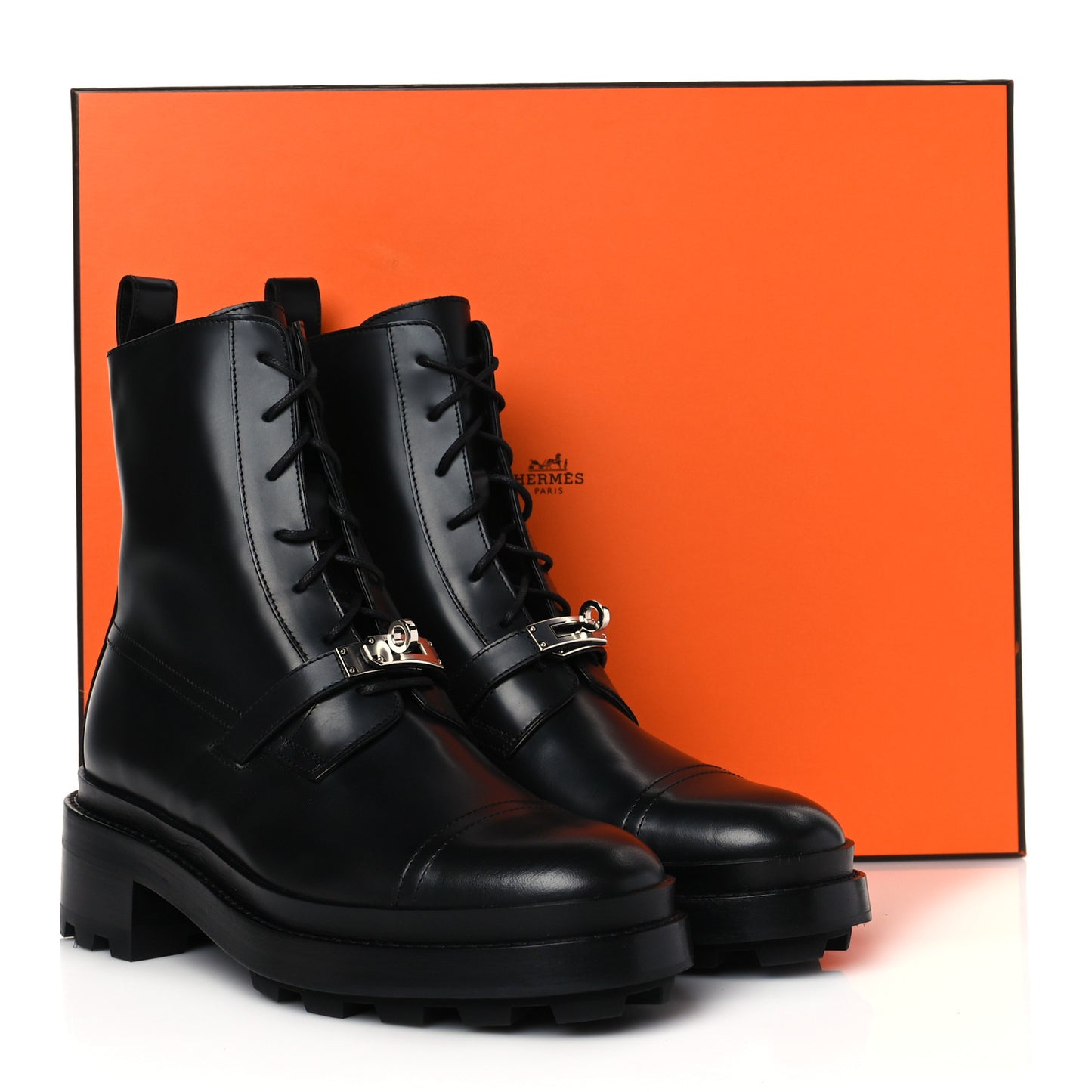 Glossed Calfskin Funk Ankle Boots 39 Black