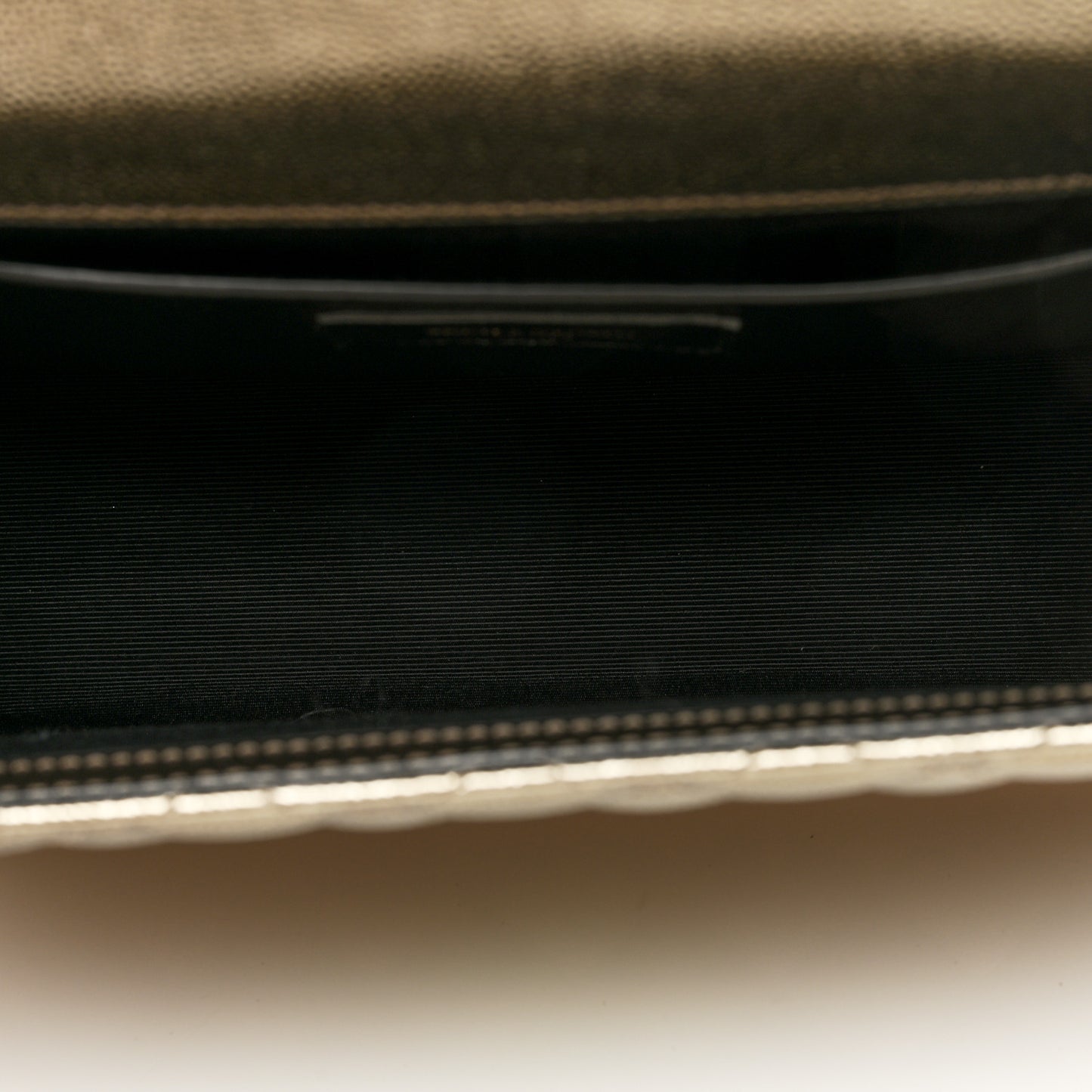 Metallic Grain De Poudre Textured Mixed Matelasse Triquilt Medium Monogram Satchel Piombo