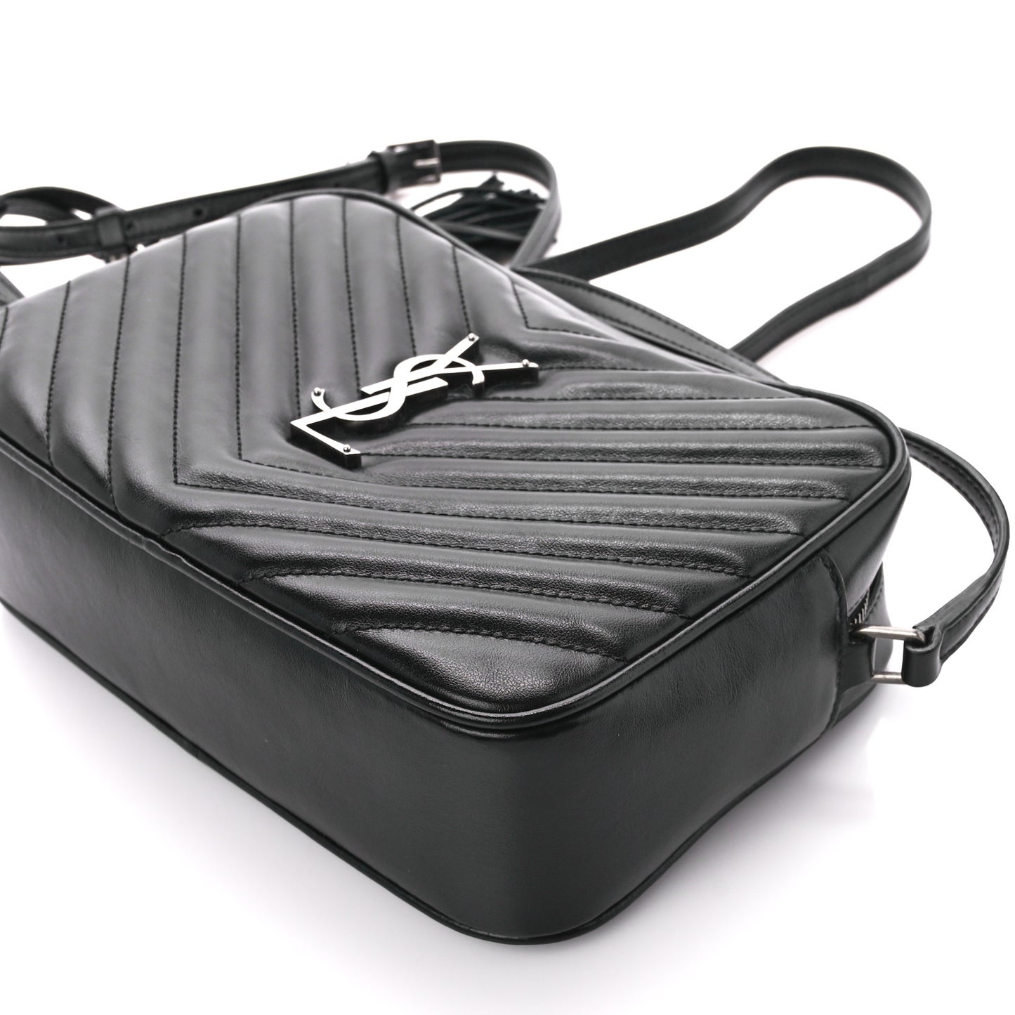 Calfskin Matelasse Monogram Lou Camera Bag Black