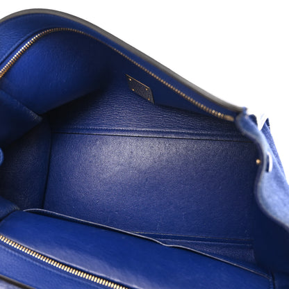 Celine Drummed Calfskin Suede Medium Trapeze Indigo 5 of 19