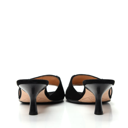 Chanel Suede Cord Beaded CC Mules 35.5 Black 7 of 10