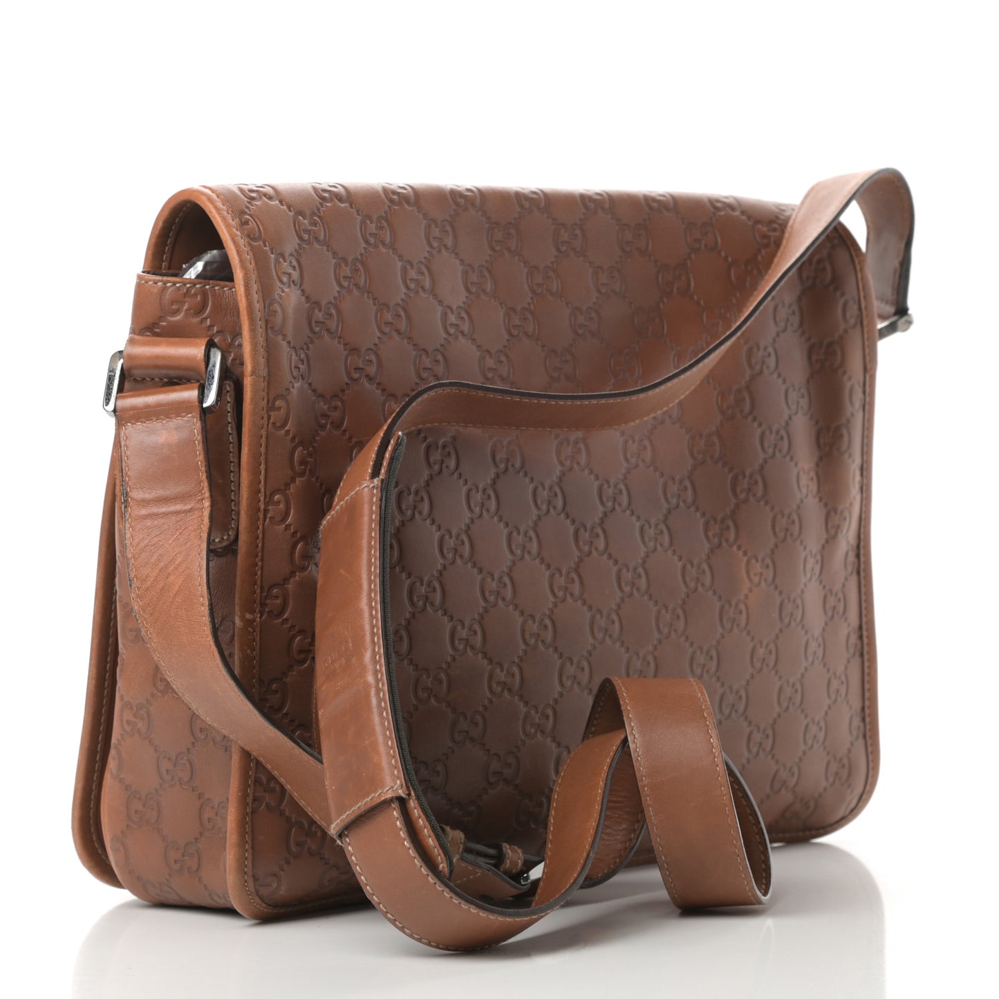 Guccissima Flap Messenger Bag Light Brown