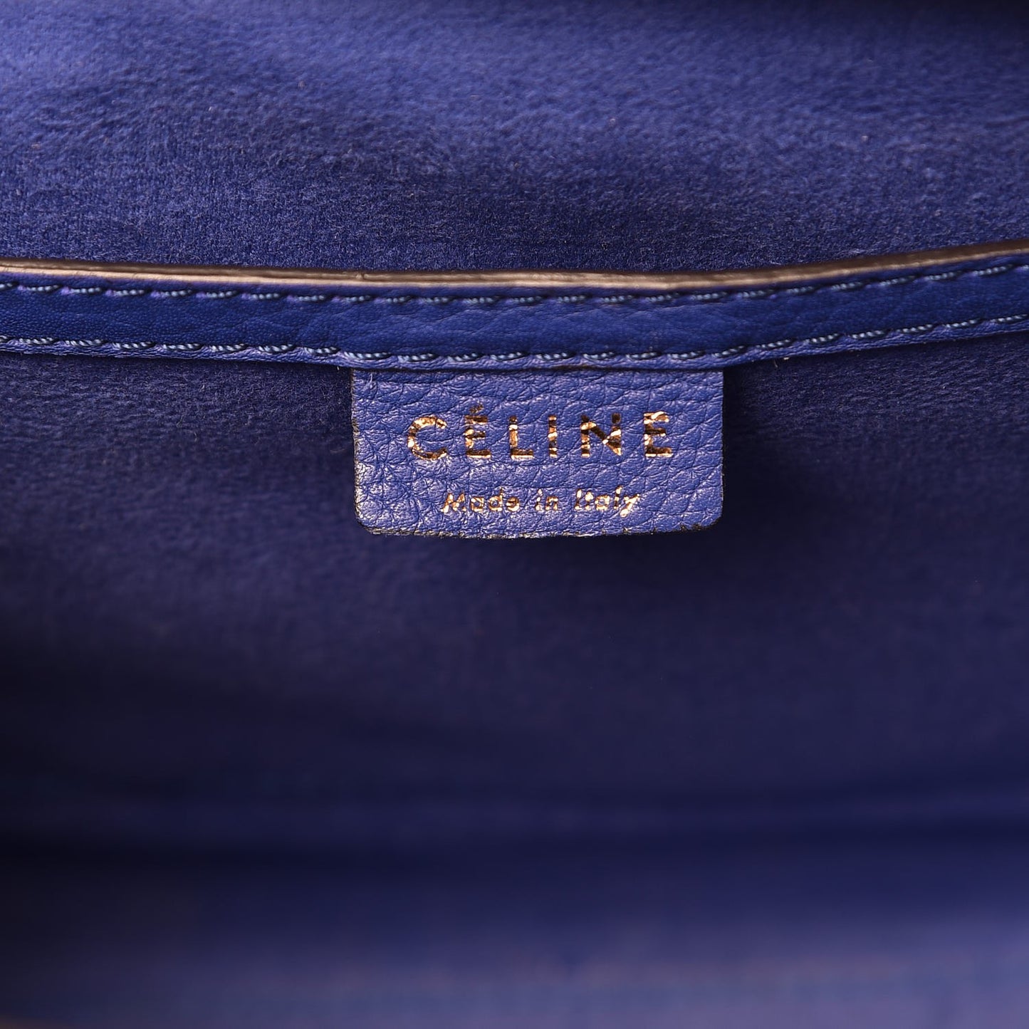 Drummed Calfskin Nano Luggage Indigo