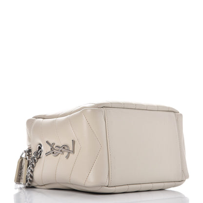 Saint Laurent Calfskin Y Quilted Monogram Small Loulou Bowling Bag Ivory 4 of 6