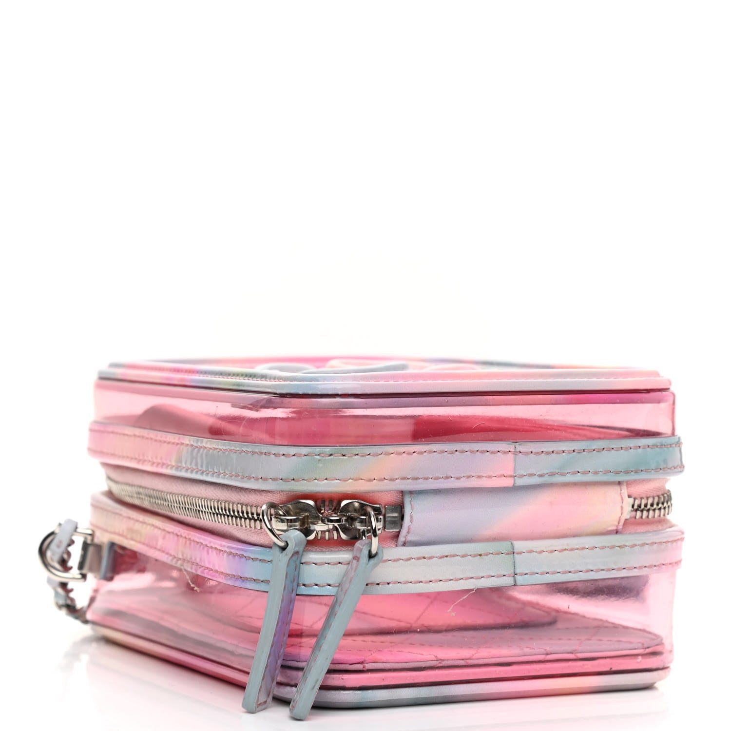 Chanel PVC Patent Calfskin Patent Lambskin Vertical Vanity Case Pink 4 of 10