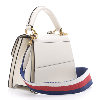 Gucci Calfskin Sylvie Web Small Queen Margaret Top Handle Bag White 3 of 11