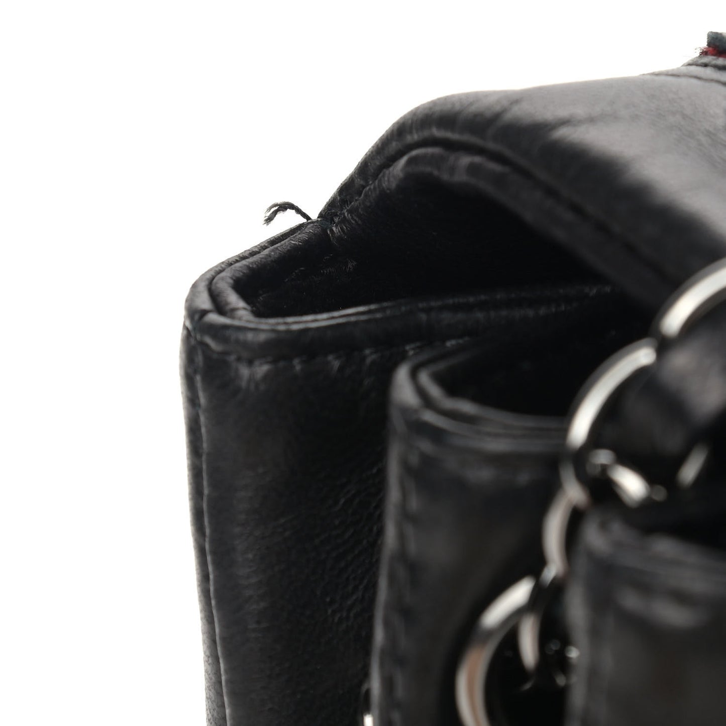 Lambskin Tweed Maxi Camellia Petals Flap Black