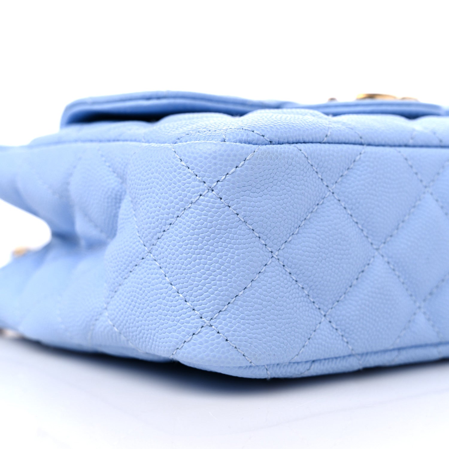 Chanel Caviar Quilted Small Wavy CC Hobo Blue 8 of 9