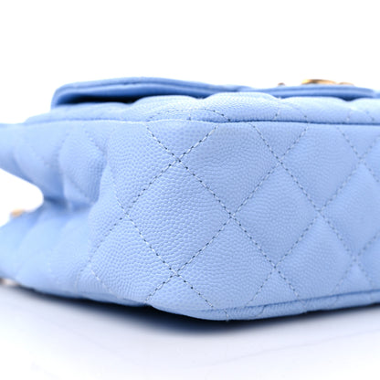 Chanel Caviar Quilted Small Wavy CC Hobo Blue 8 of 9