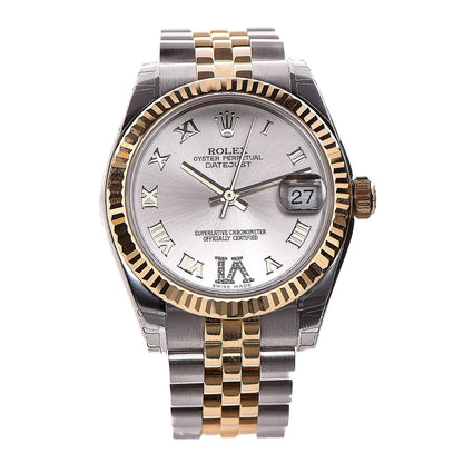 Rolex Stainless Steel 18K Yellow Gold Diamond DateJust 31mm Watch 1 of 8