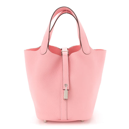 Hermes Taurillon Clemence Picotin Lock 18 Rose Sakura 1 of 10