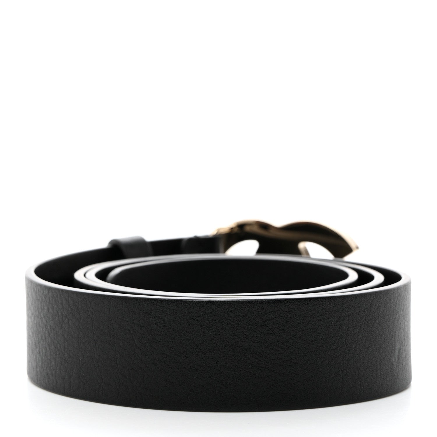 Chanel Calfskin Metal Enamel CC Belt 80 32 Black White 2 of 6