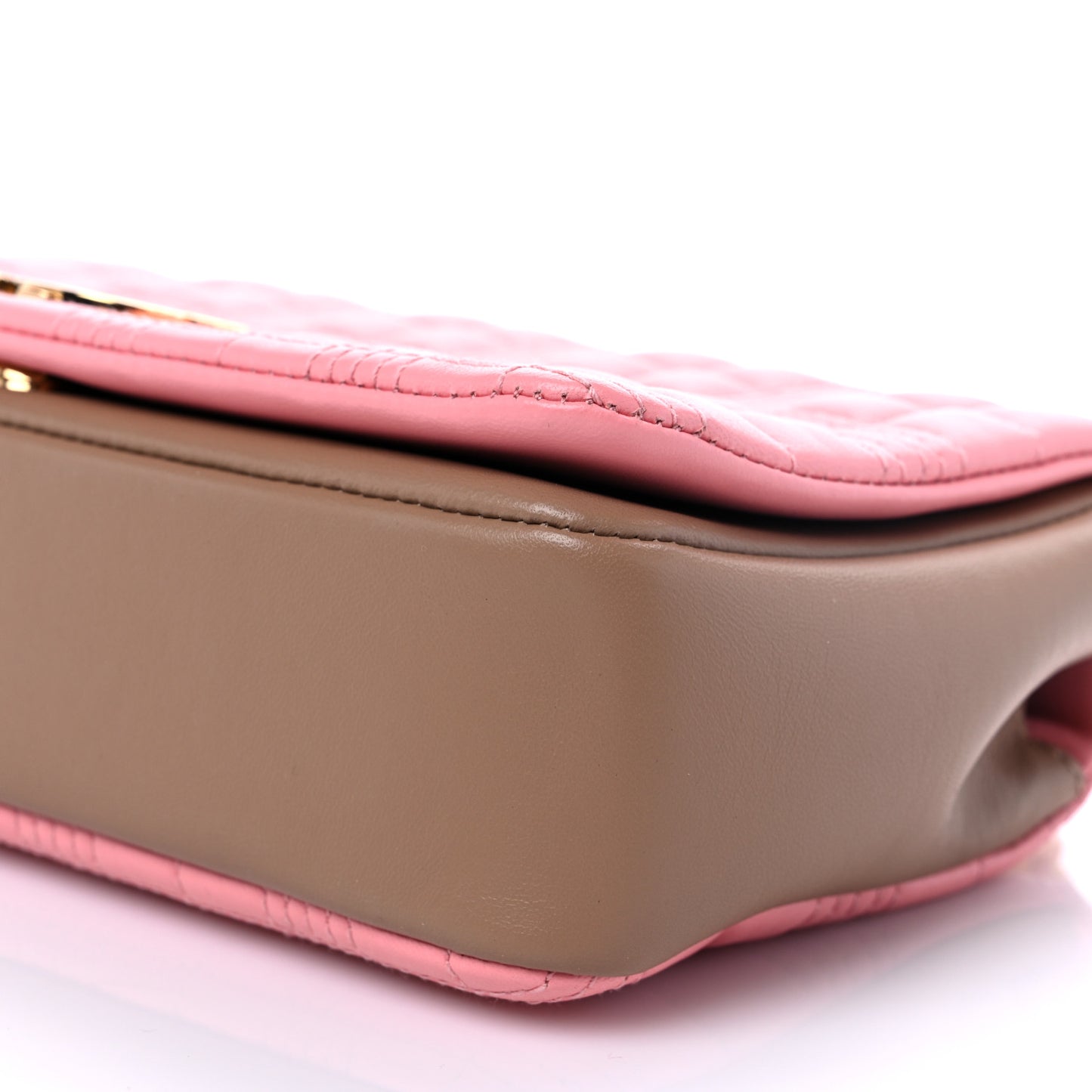 Lambskin Quilted Small Lola Bag Peony Camel