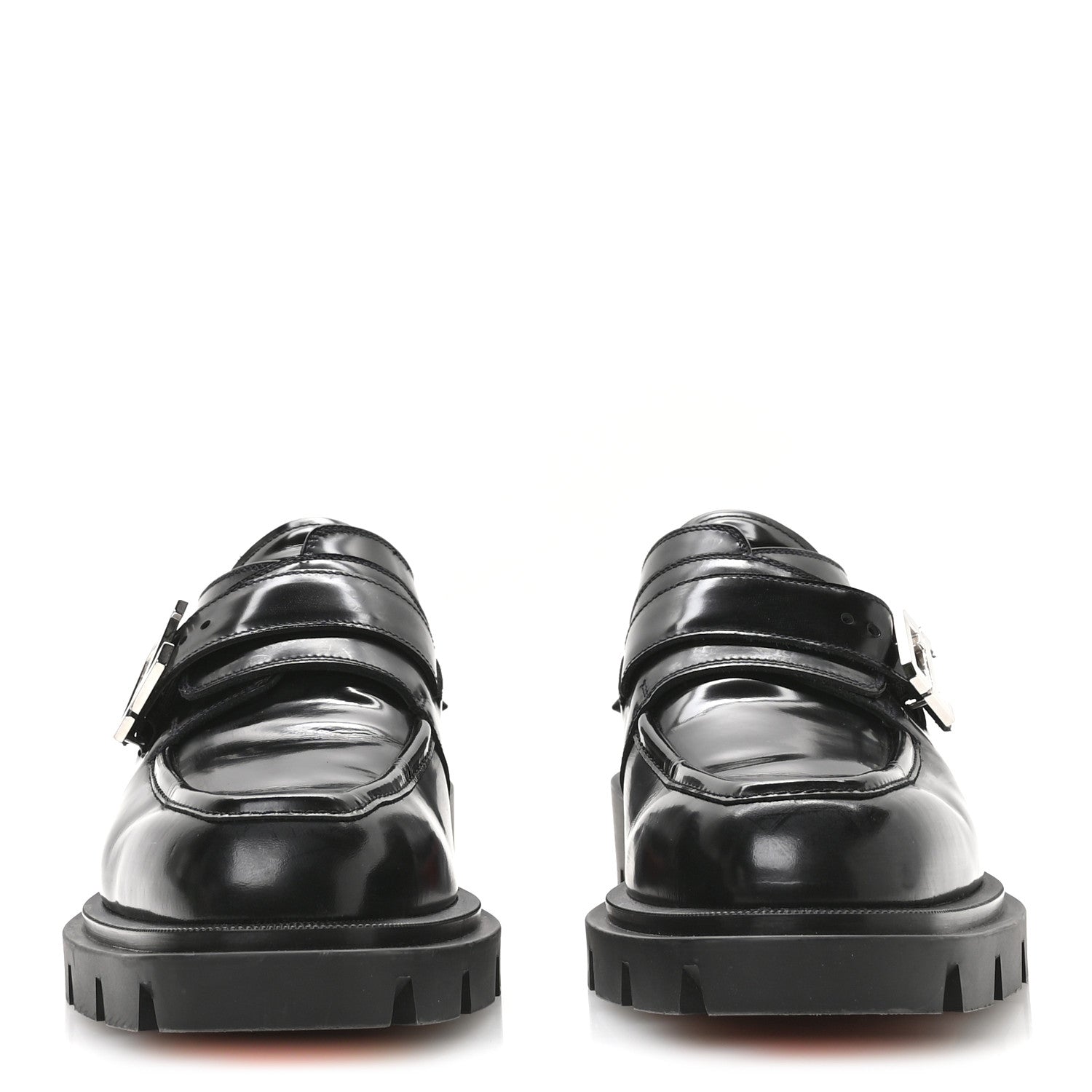 Christian Louboutin Calfskin Our Georges Mens Loafers 42.5 Black 3 of 8