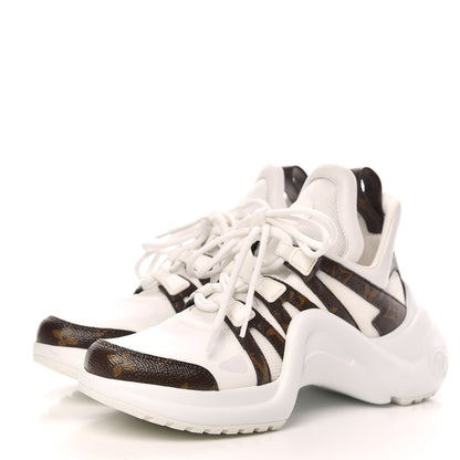 Louis Vuitton Patent Monogram LV Archlight Sneakers 38 White 3 of 10
