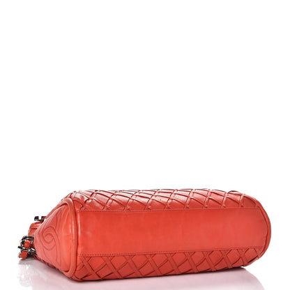 Chanel Lambskin Woven Medium Ultimate Soft Sombrero Hobo Red 4 of 7