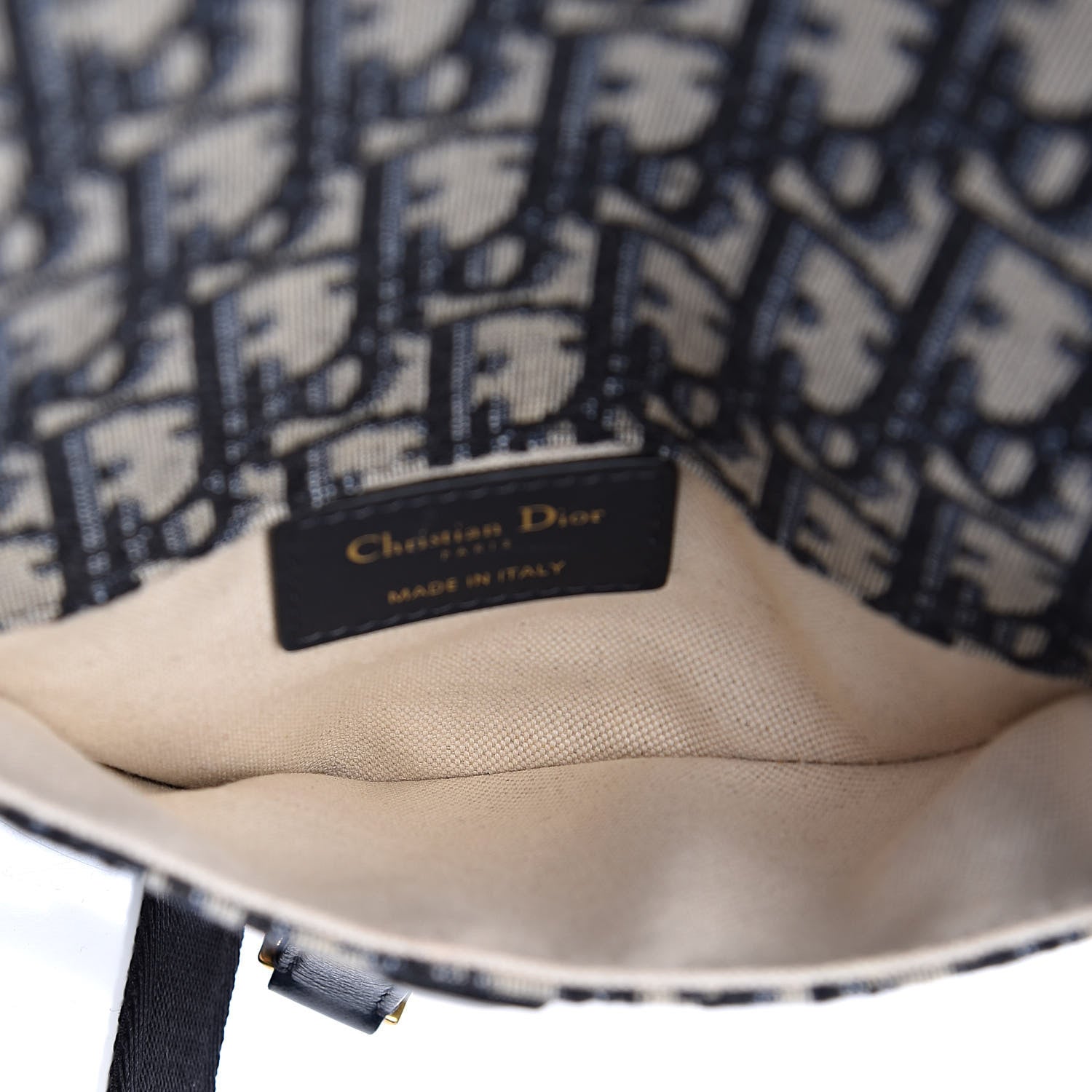 Christian Dior Oblique Saddle Belt Bag Blue 5 of 8