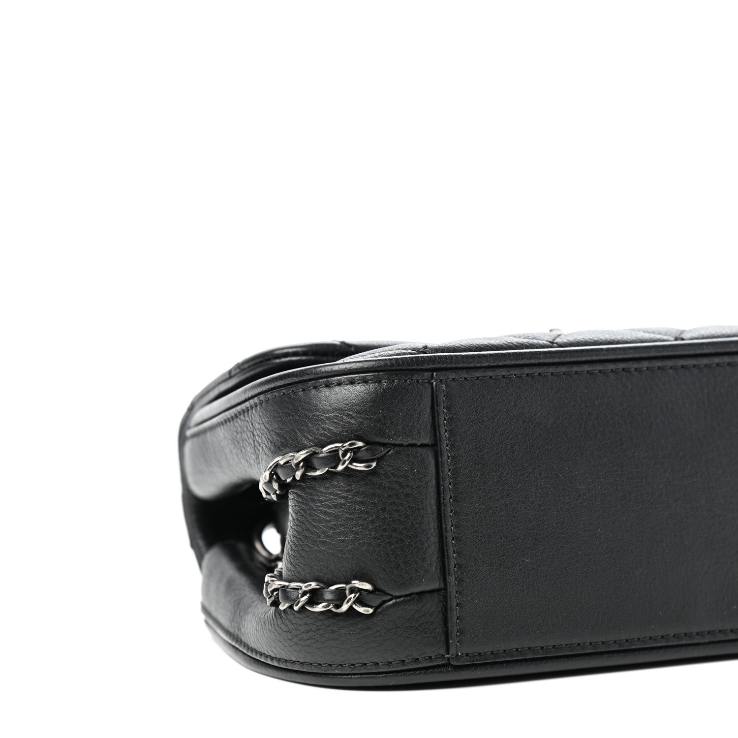 Chanel Calfskin Quilted Small Frame In Chain Flap Black 8 of 10