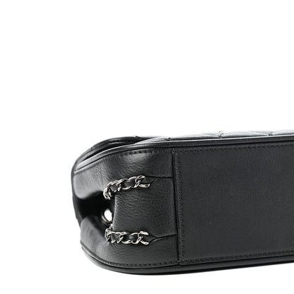 Chanel Calfskin Quilted Small Frame In Chain Flap Black 8 of 10