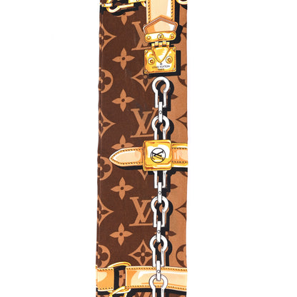 Louis Vuitton Silk Monogram Confidential Bandeau Brown 4 of 5