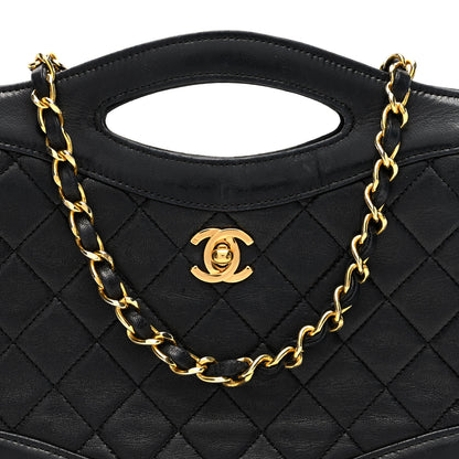 Chanel Lambskin Quilted Small 31 Shopping Bag Black 8 of 10