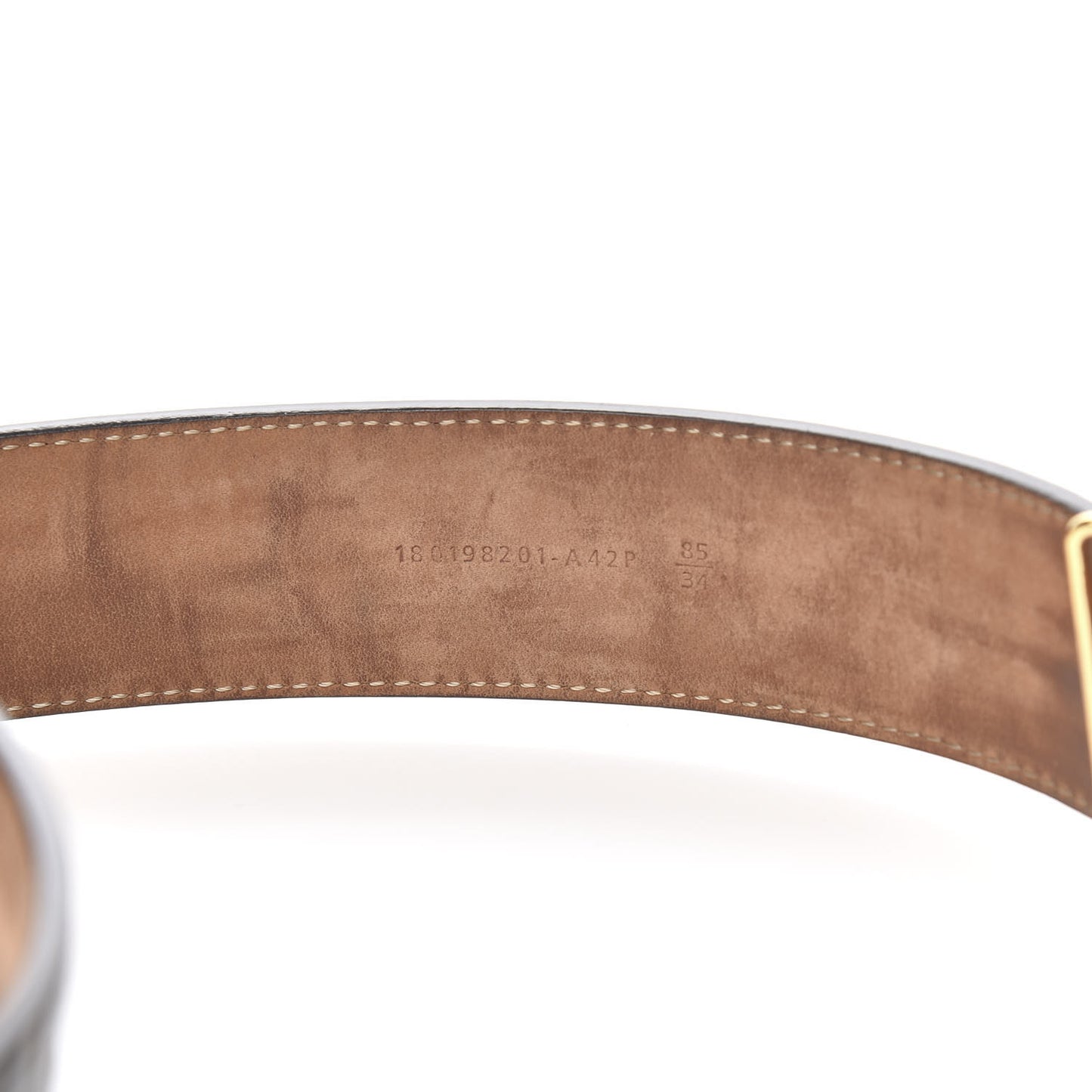 Vitello F is Fendi Bi-Color FF 1974 Embossed Belt 85 34 Maya Black