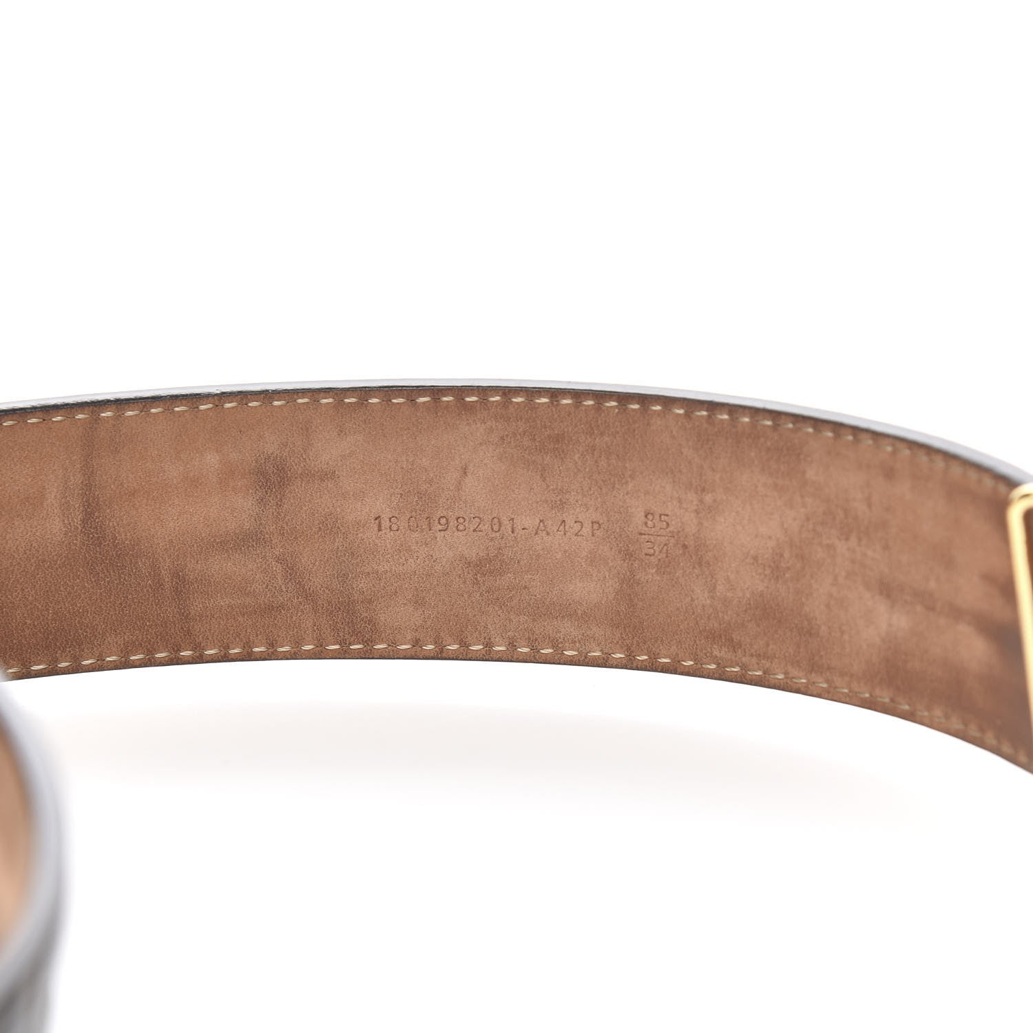 Fendi Vitello F is Fendi Bi-Color FF 1974 Embossed Belt 85 34 Maya Black 7 of 8
