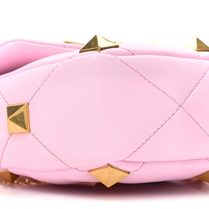 Valentino Garavani Nappa Medium Roman Stud Shoulder Bag Pink Borealis 8 of 8