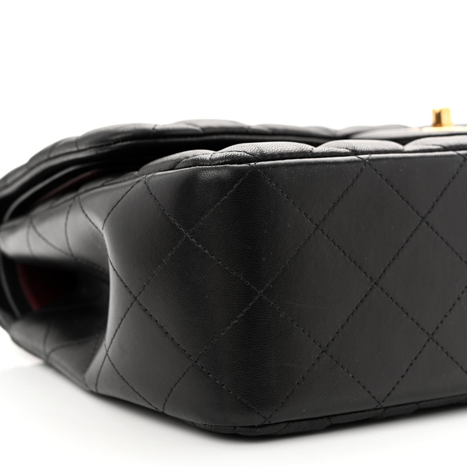Chanel Lambskin Quilted Jumbo Double Flap Black 9 of 10