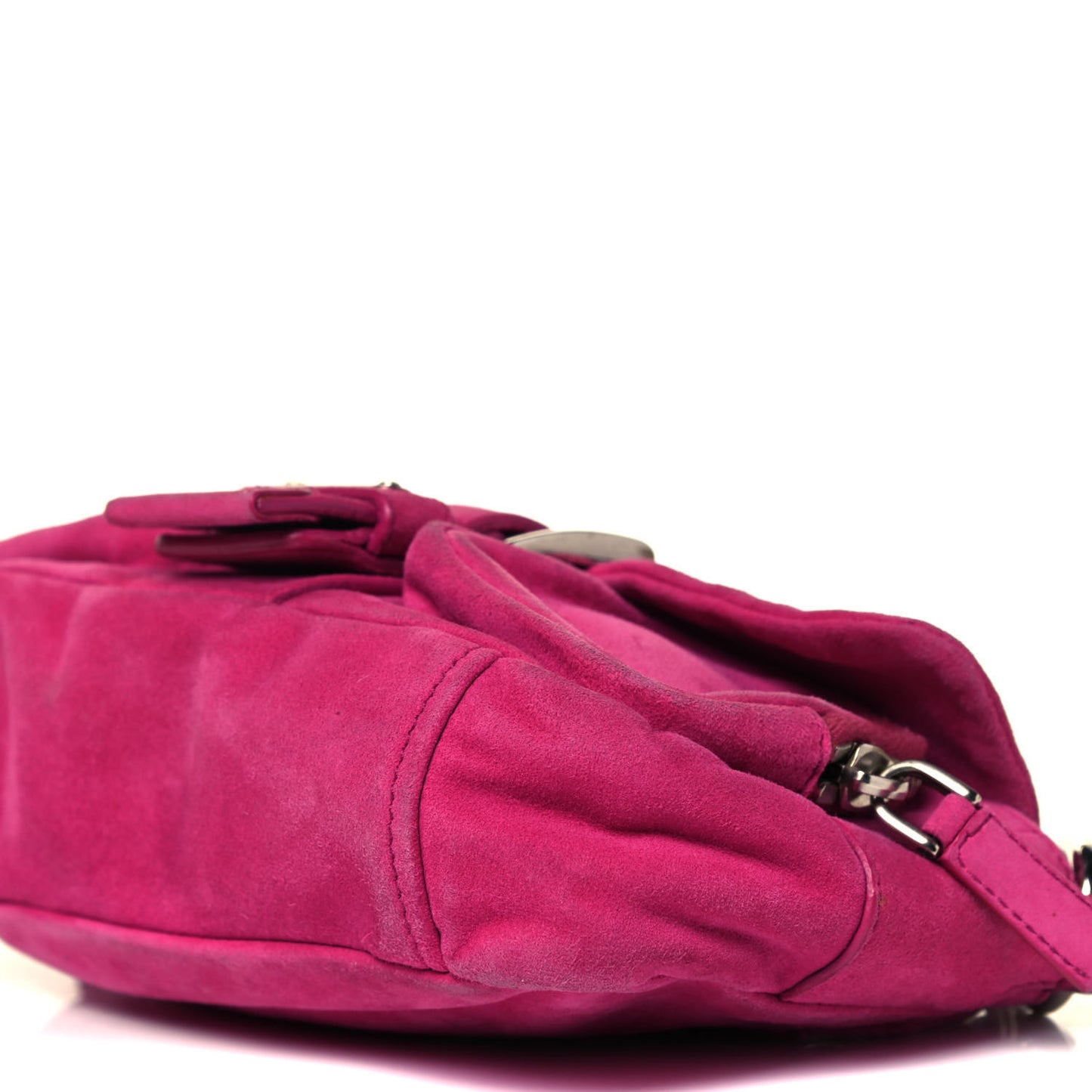 Scamosciato Suede Shoulder Bag Fuxia