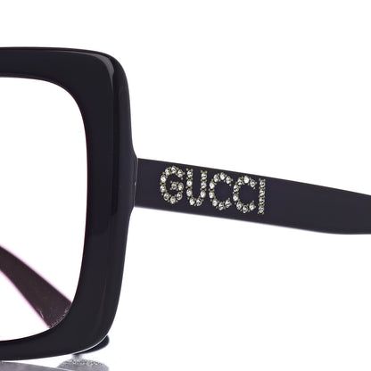 Gucci Crystal Square Frame GG Sunglasses GG0418S Black Pink 7 of 8