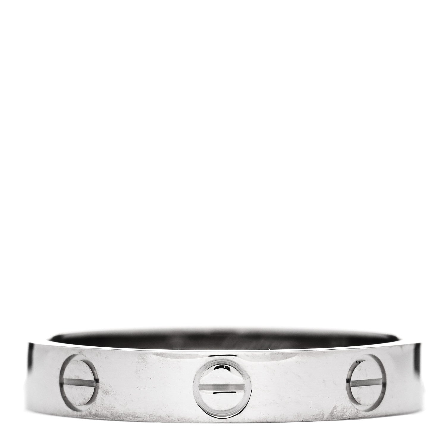 Cartier 18K White Gold 3.5mm LOVE Wedding Band Ring 57 8 3 of 4
