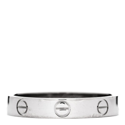 Cartier 18K White Gold 3.5mm LOVE Wedding Band Ring 57 8 3 of 4