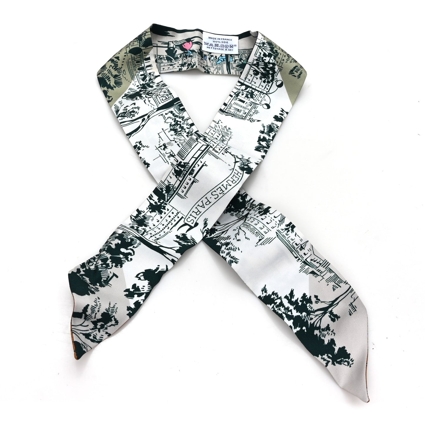 Silk A l'Ombre des Boulevards Twilly White Vert Gray