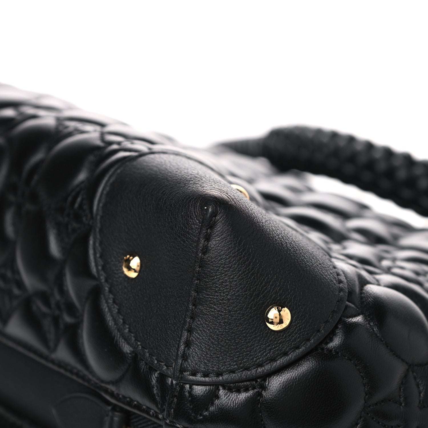 Louis Vuitton Lambskin Quilted Flowers Triangle Softy Black 10 of 10