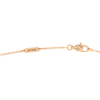 Van Cleef & Arpels 18K Yellow Gold Mother of Pearl Sweet Alhambra Pendant Necklace 4 of 6