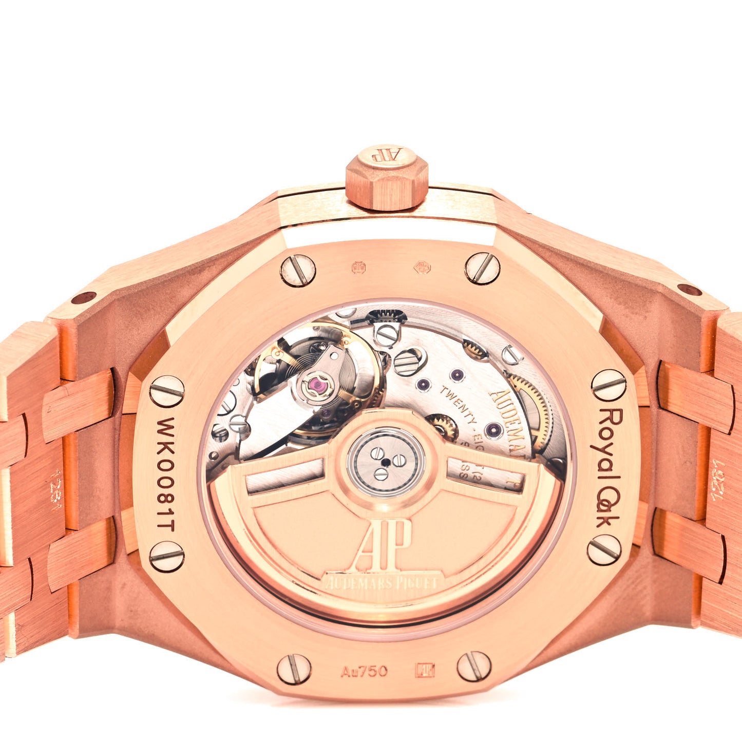 18K Rose Gold Diamond 34mm Royal Oak Automatic Watch 77351OR.ZZ.1261OR.01