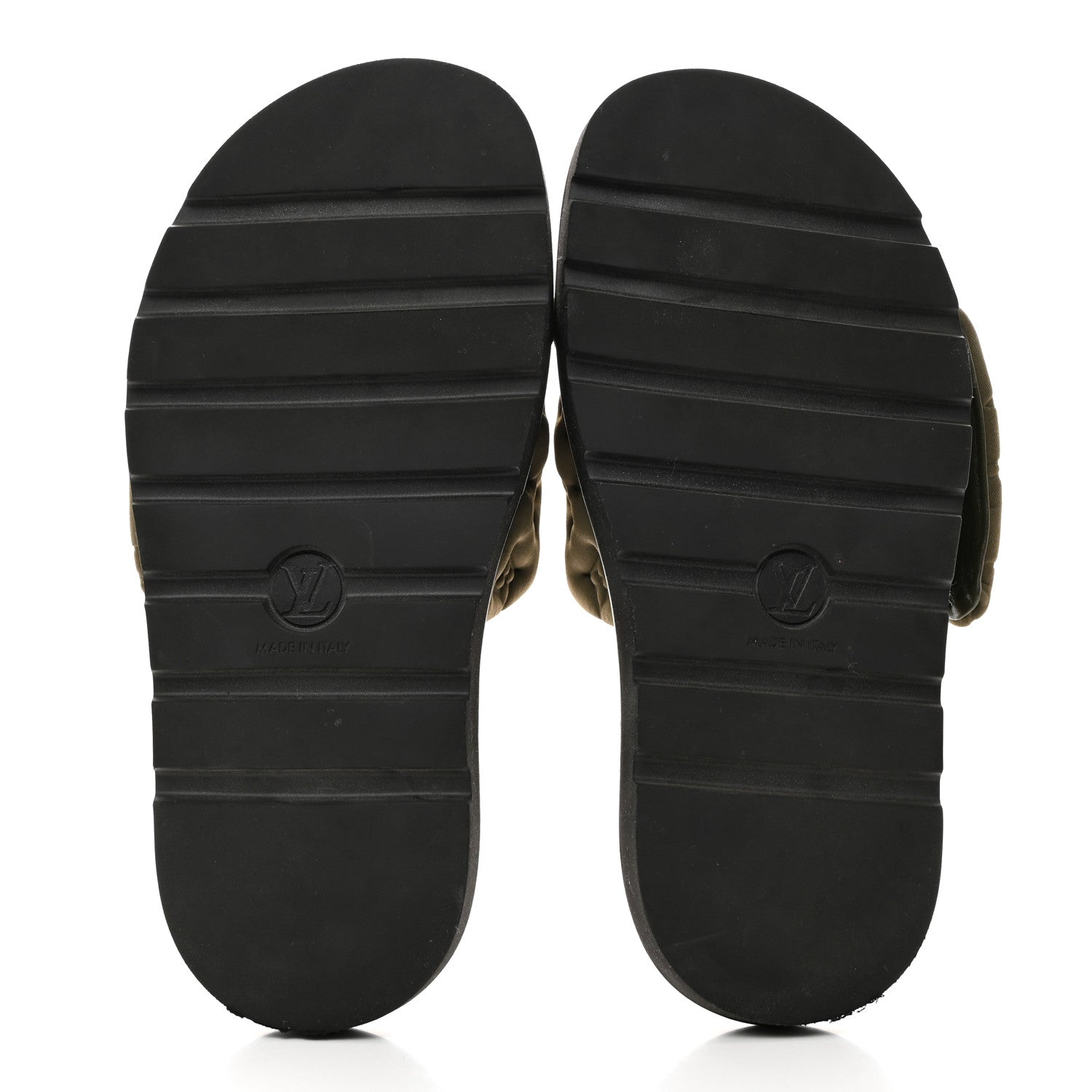 Louis Vuitton Technical Fabric Embossed Monogram Pool Pillow Comfort Mules 40 Khaki 5 of 10